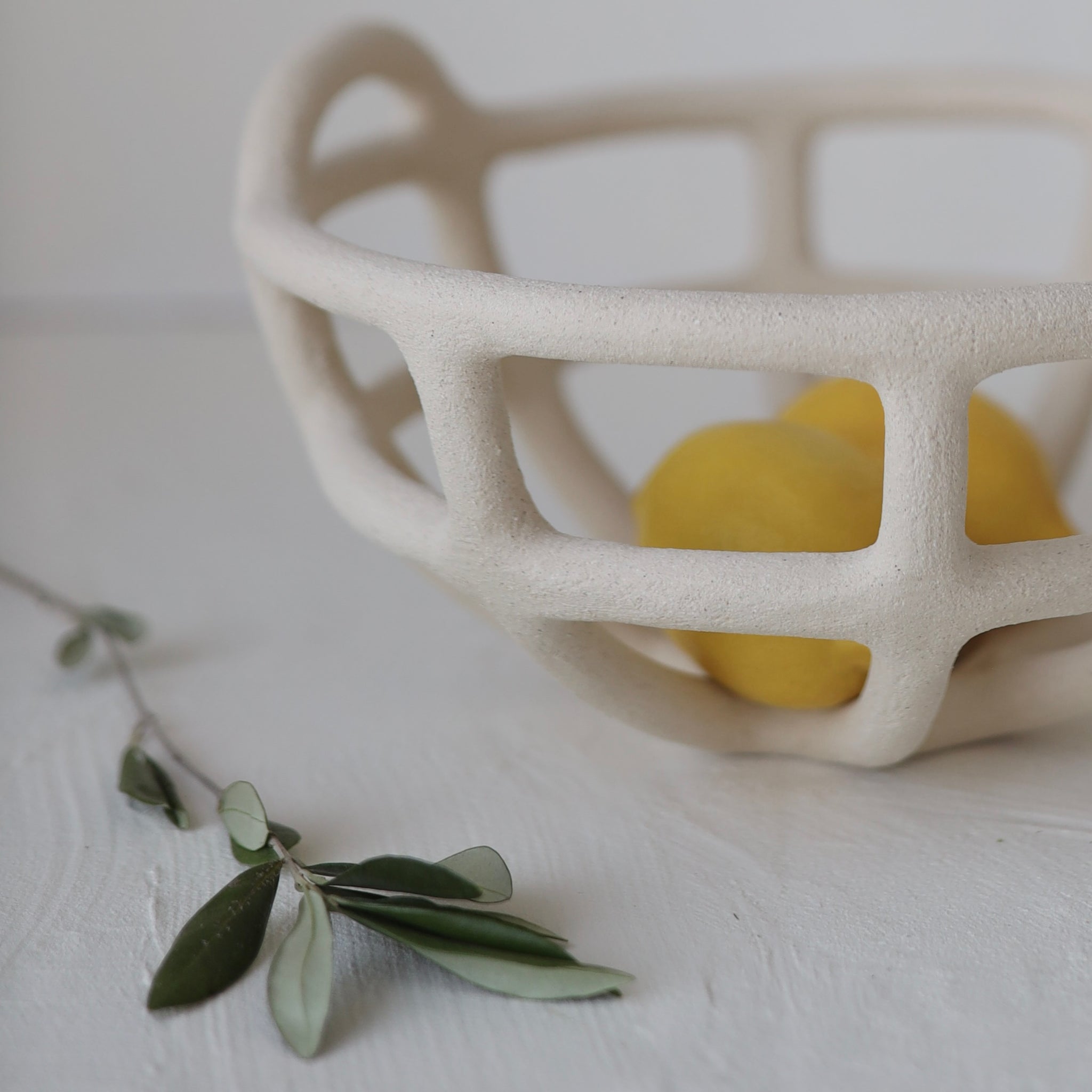 Ceramic Basket | Beige • L